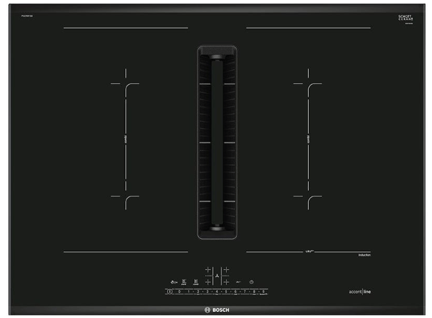 Bosch PVQ795F25E inbouw inductiekookplaat met geïntegreerde afzuiging